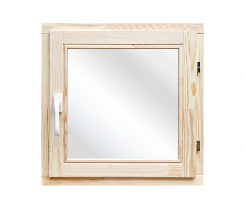 Фотография Недорогое одностворчатое деревянное окно с однокамерным стеклопакетом