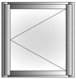 Схема Квадратные деревянные окна со стеклопакетом (одна створка)